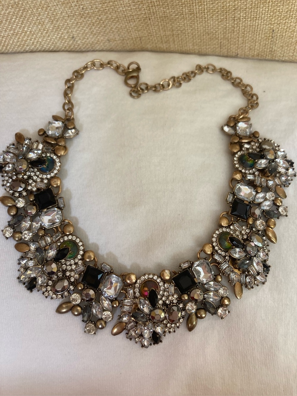 Multi Jeweled Dramatic Statement Necklace
